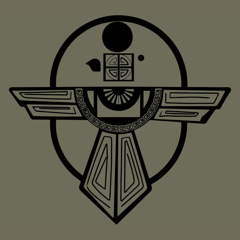 Uraltes Donnervogel-Totem-Design