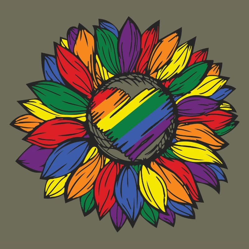 Regenbogen Sonnenblume Pride
