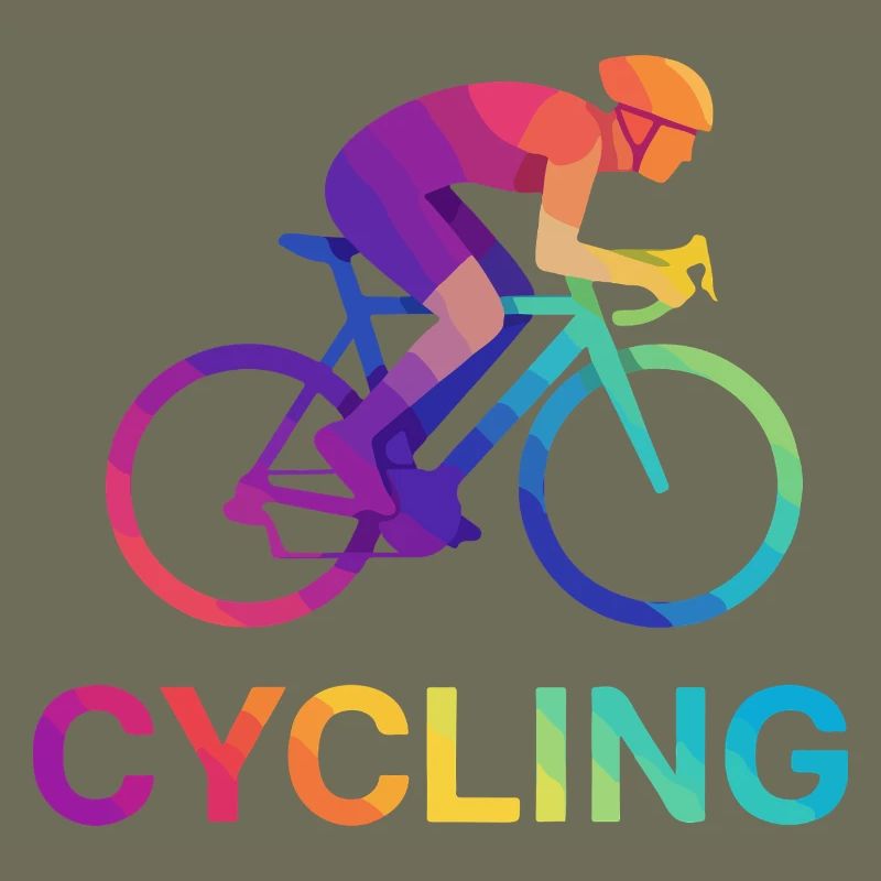 Lebendiges Regenbogen-Radfahrerdesign
