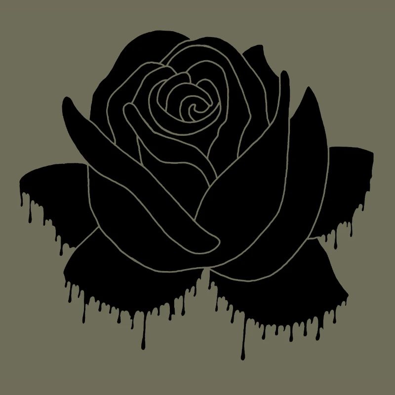 Graffiti einer schwarzen Rose