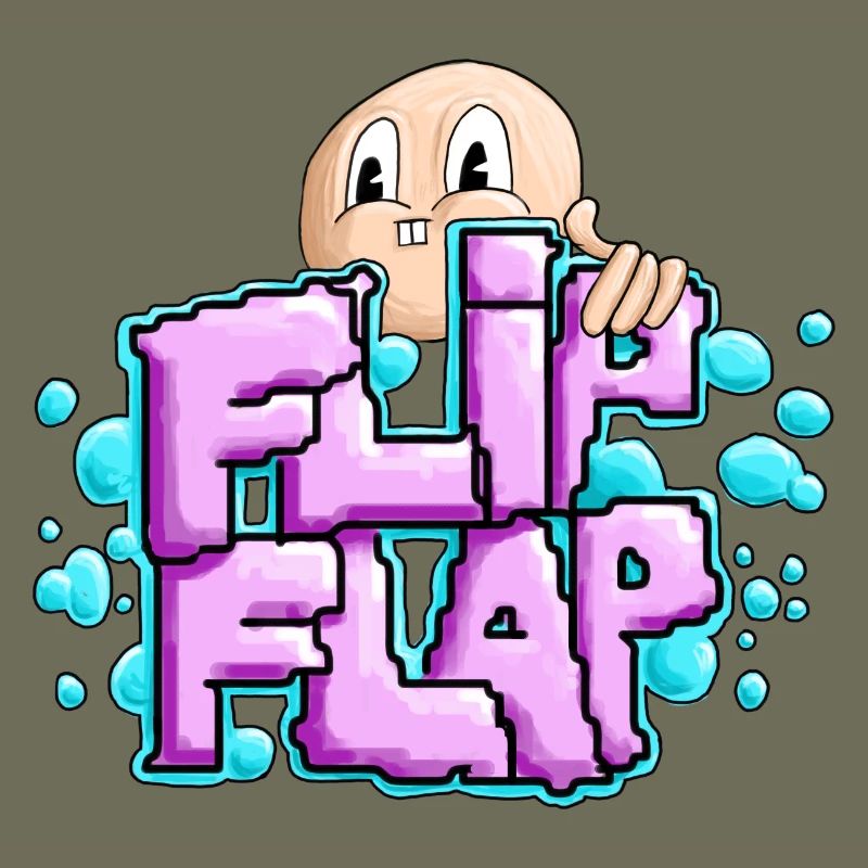 Spaßiger Graffiti-Bubble Flip