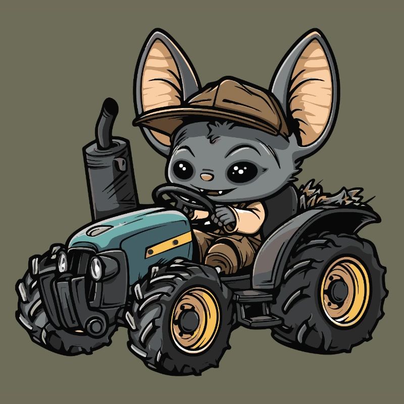 Bat Tractor Farmer