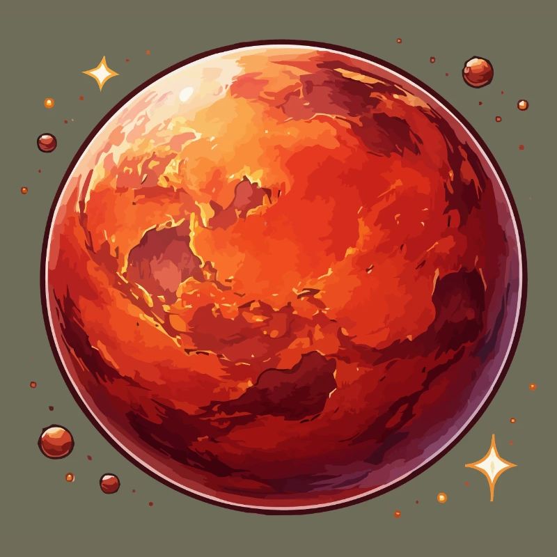 Roter Planet Mars kosmische Illustration