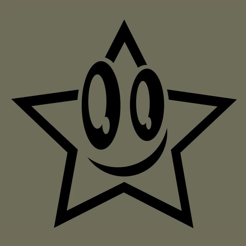 lachender stern gesicht star