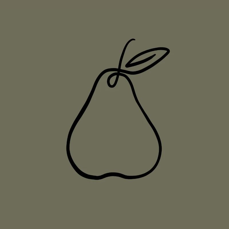 Birne Illustration – Minimal Obst Design