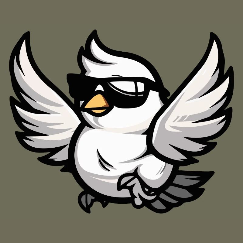 Taube Vogel Comic Cool