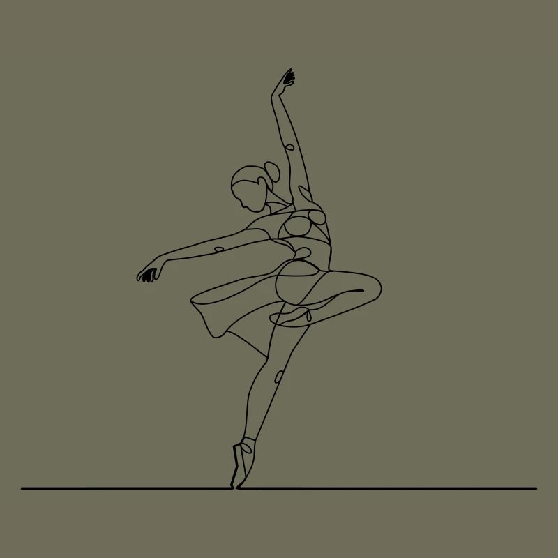 Ballet dancer - art line