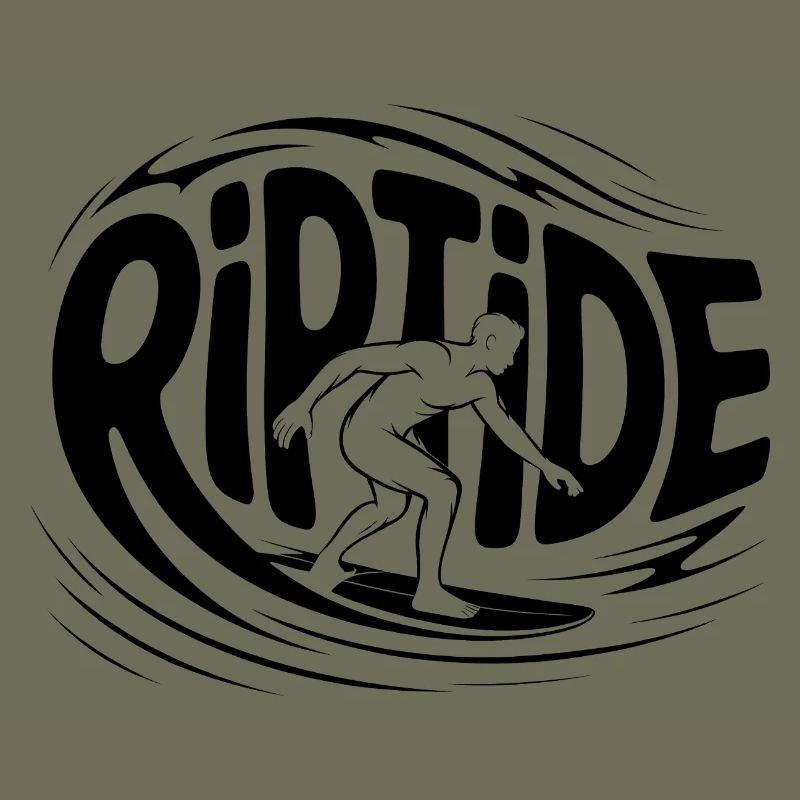 Riptide - Cool Surfer Logo