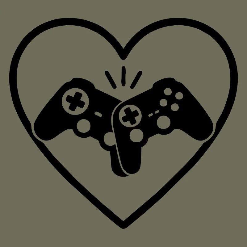 Gamecontroller Herz Gamer Liebe Geschenk