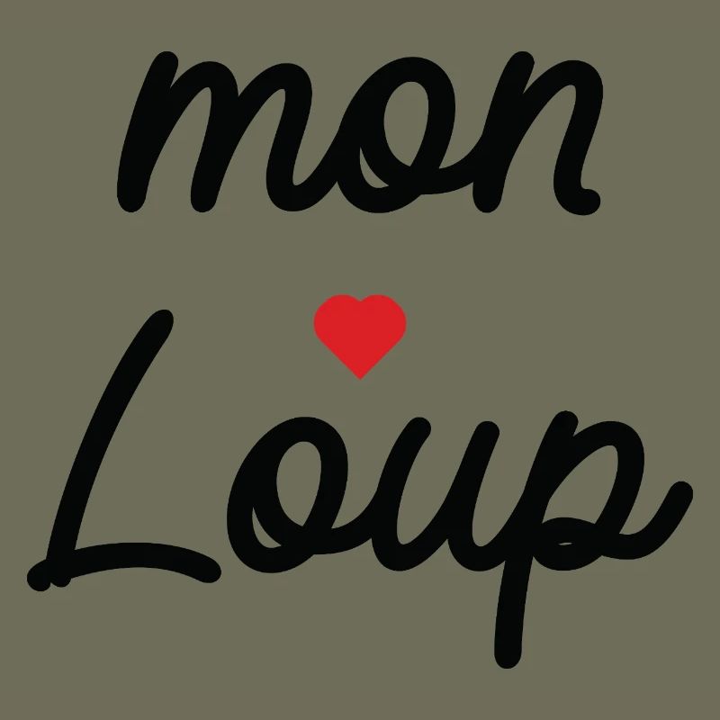 My Wolf Love Cursive Typography