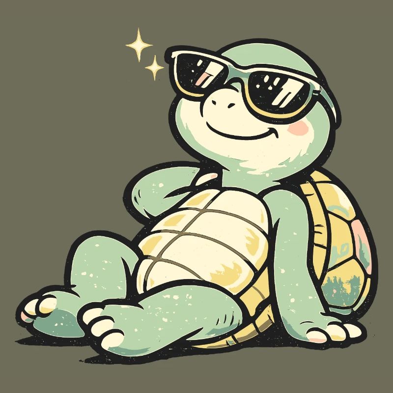 Turtle with sunglasses