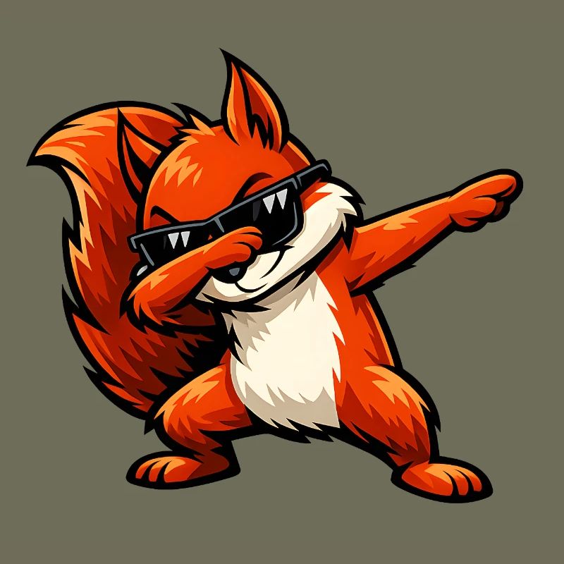 Dabbing Red Squirrel
