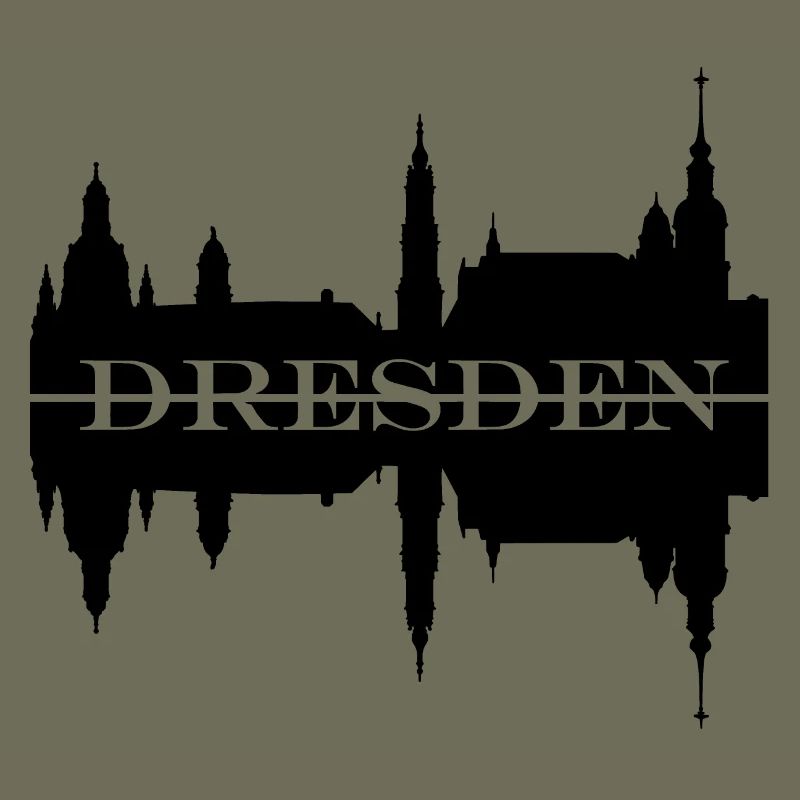 Dresden skyline silhouette