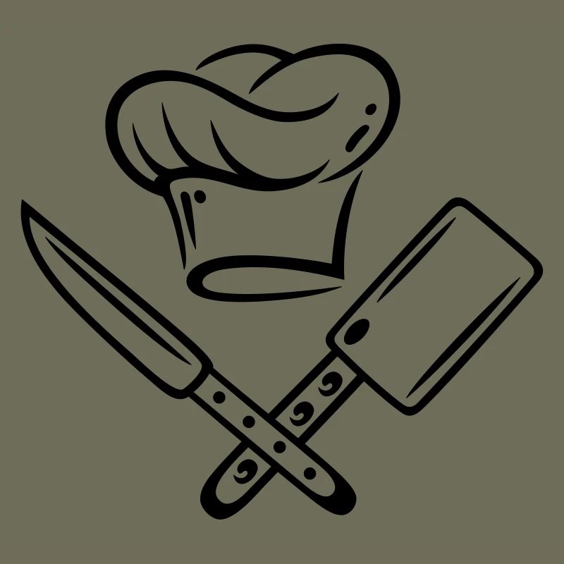 Kochen, Kochmütze mit Messer