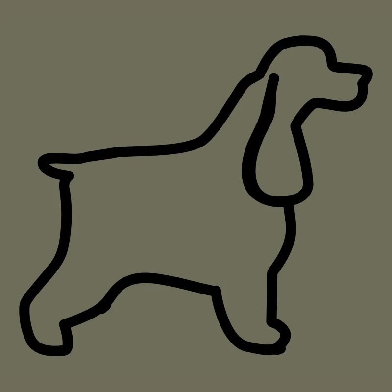 English Cocker Spaniel Outline