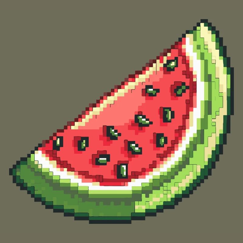 Tranche de pastèque pixel