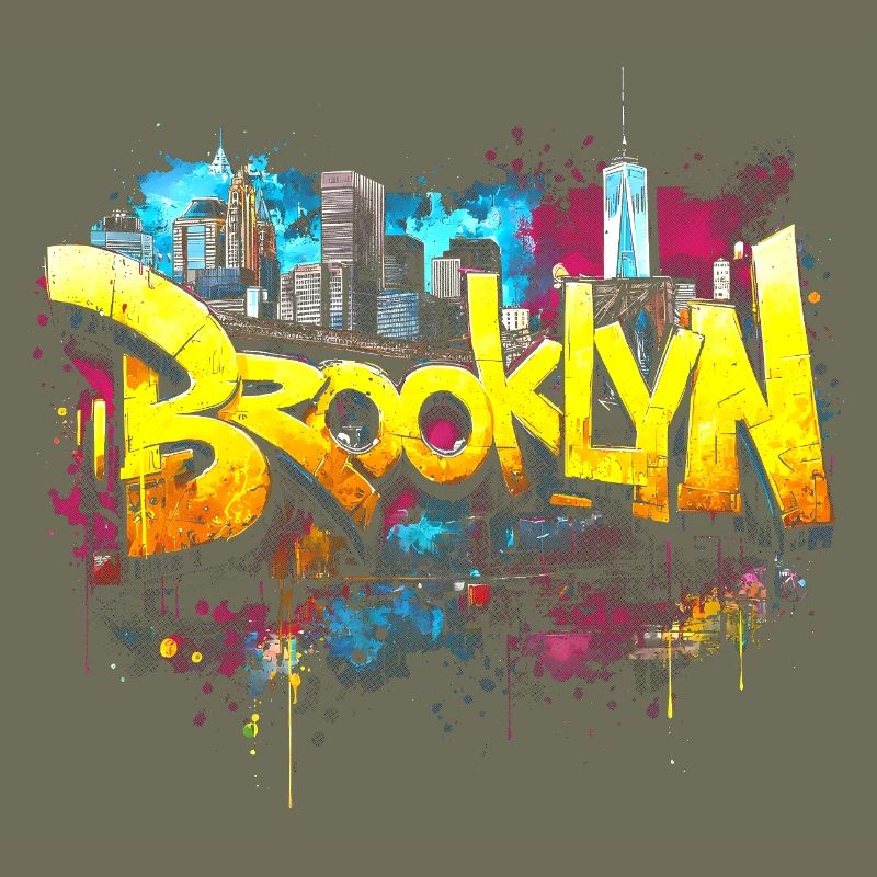 Brooklyn Graffiti Neon City Splash