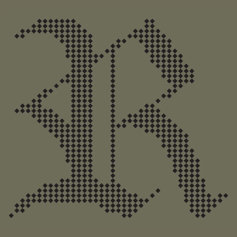 Typografisches R-Gotik-Buchstabendesign