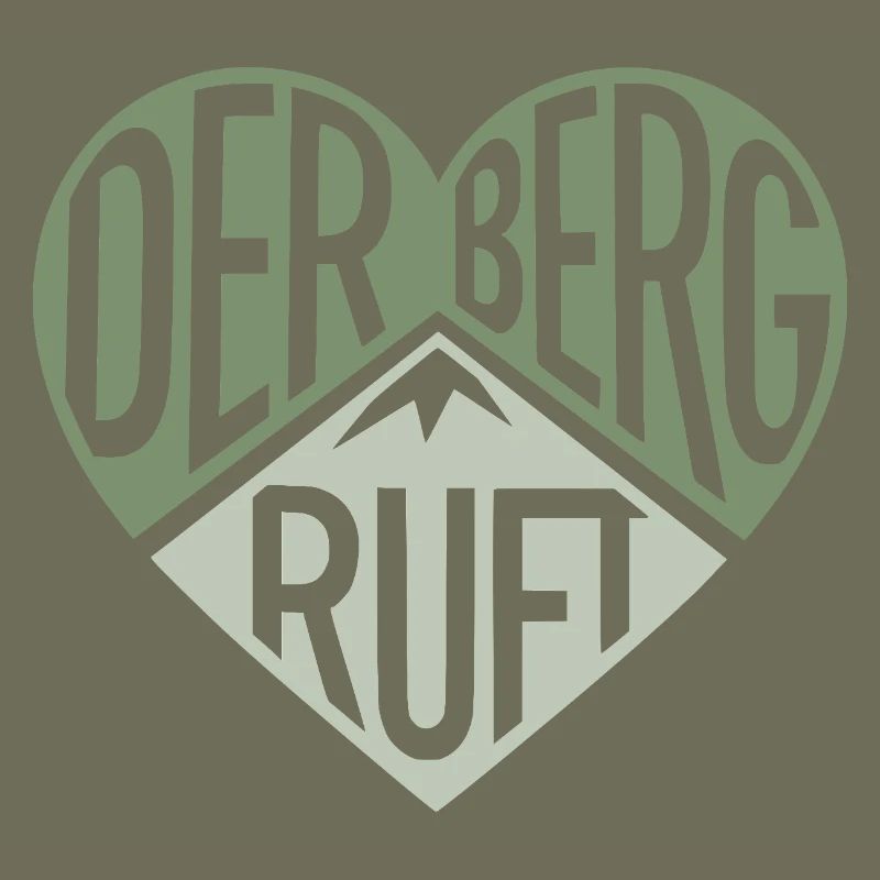 Der Berg ruft Herzdesign 