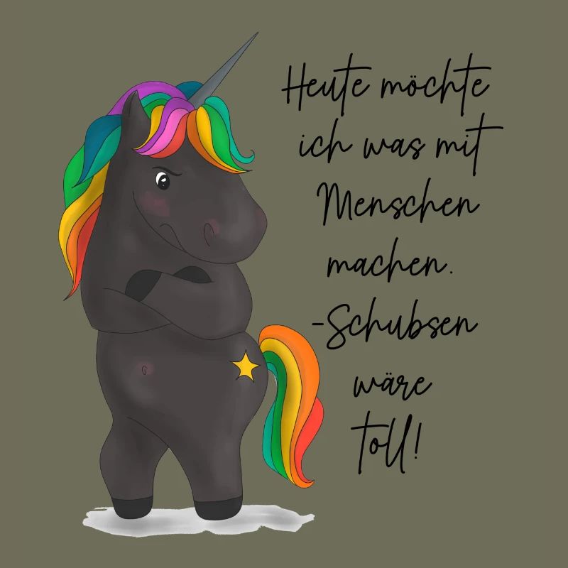 Einhorndrache mit Regenbogenmähne