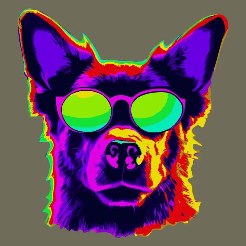 Stylischer Vierbeiner mit Sonnenbrille