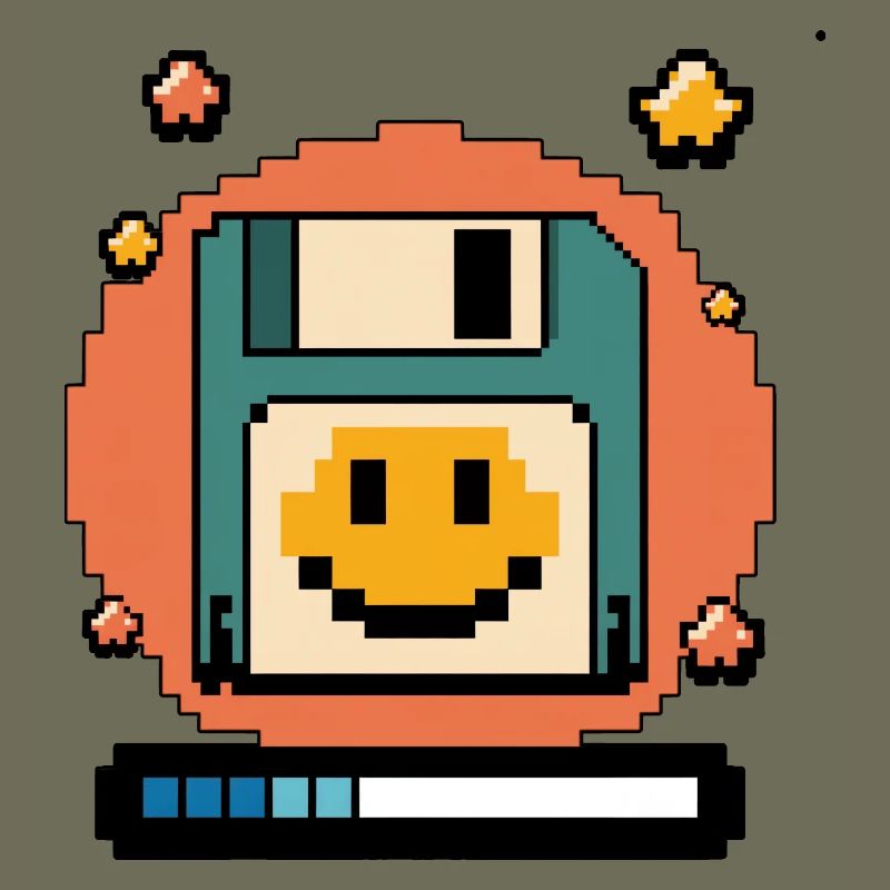 Floppy Disk Retro Internet