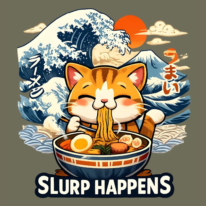 Ramen Neko Great Wave