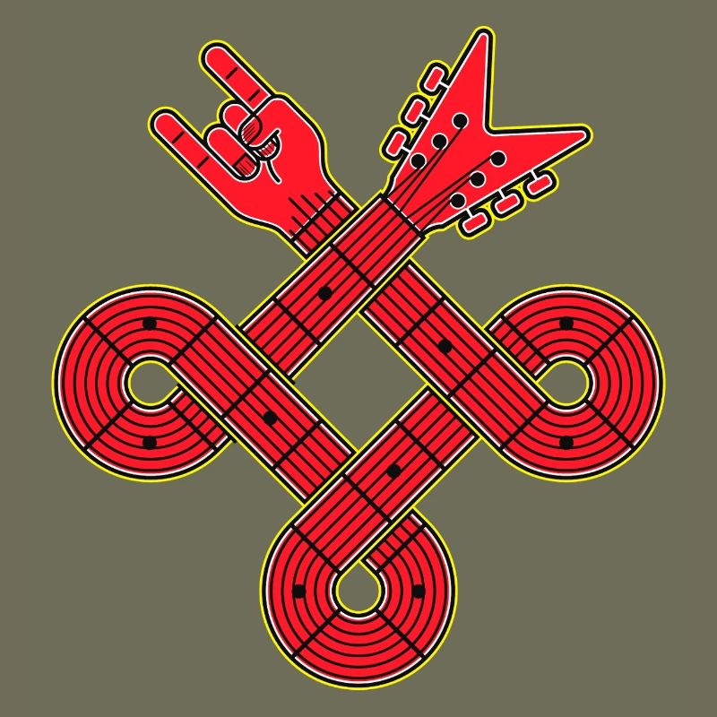 Intertwined Guitar Knot