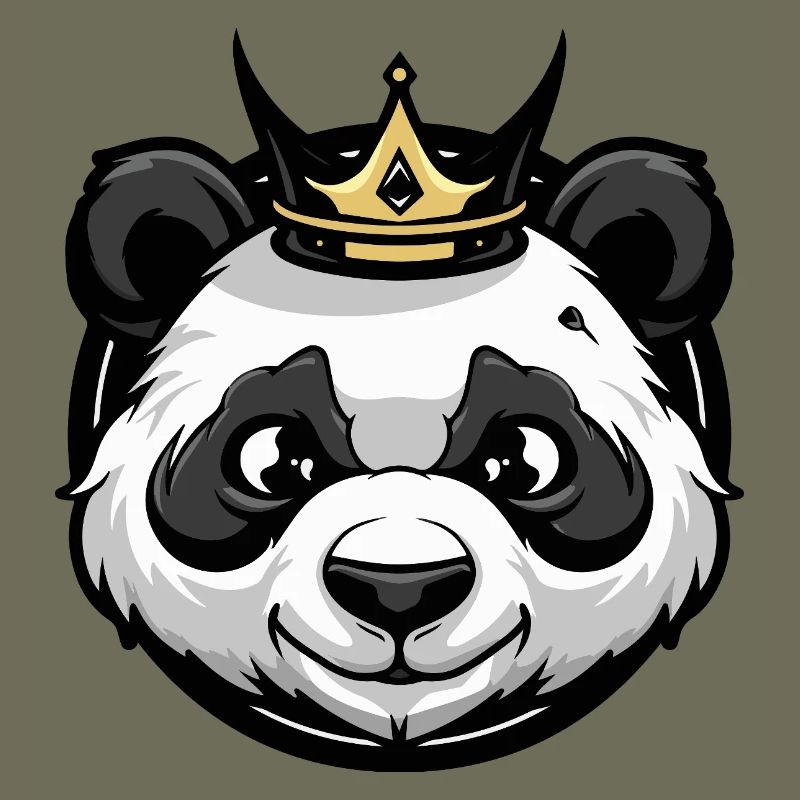 Panda Kopf Krone