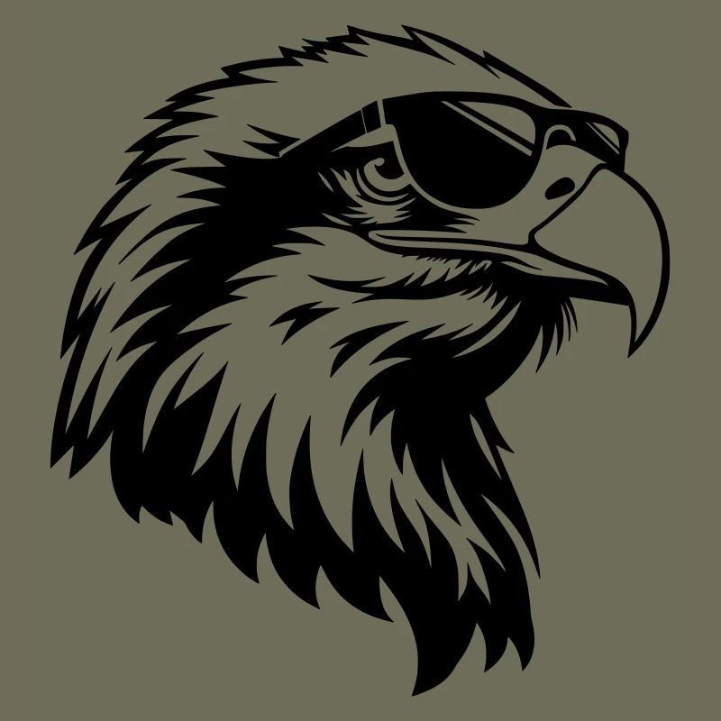 Cool eagle with sunglasses