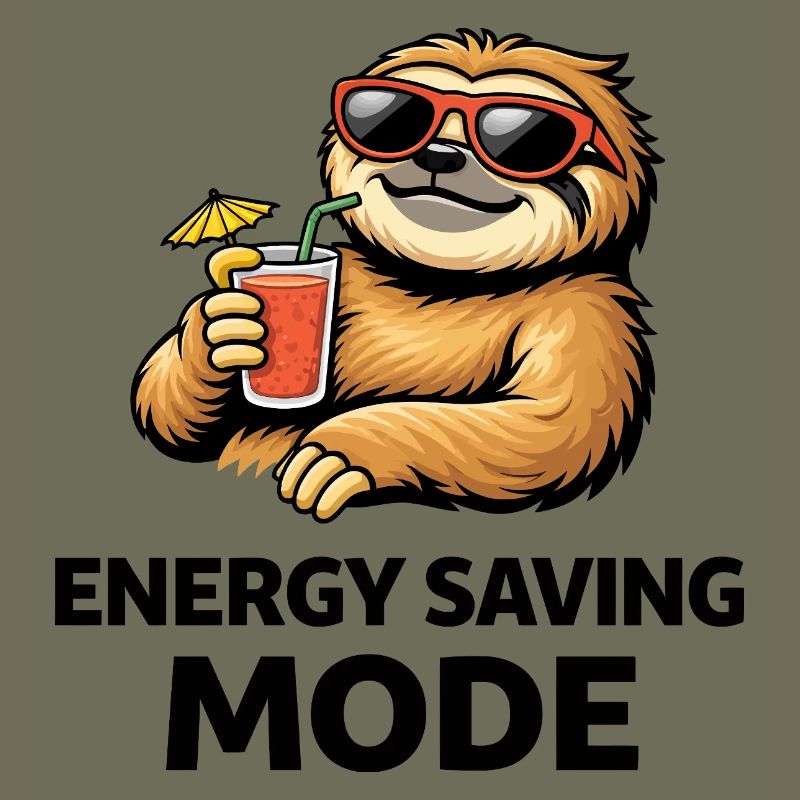 Energy Saving Mode Sloth Funny Quote
