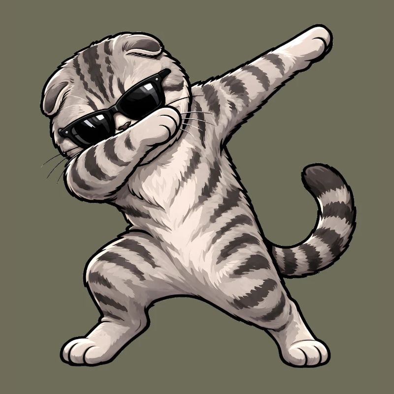 Dabbing Scottish Fold