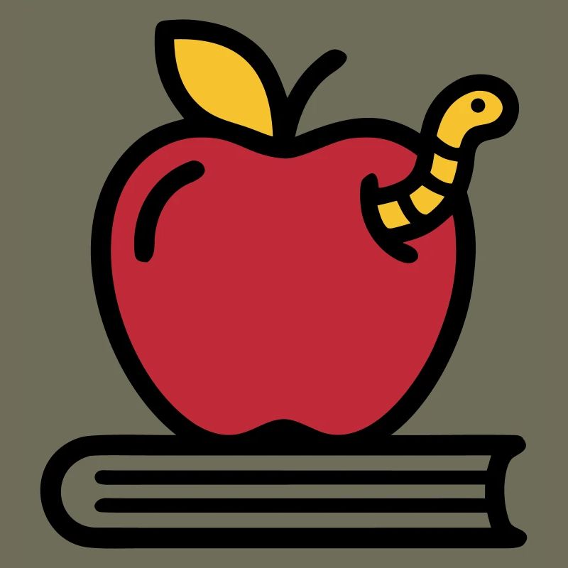 Apple Book Worm Elementary School