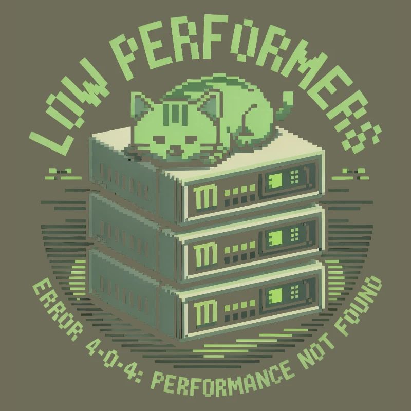 Low Performers Cat Server Pixel Art