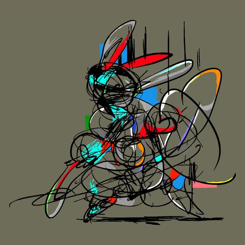 Easter Bunny/ Abstract