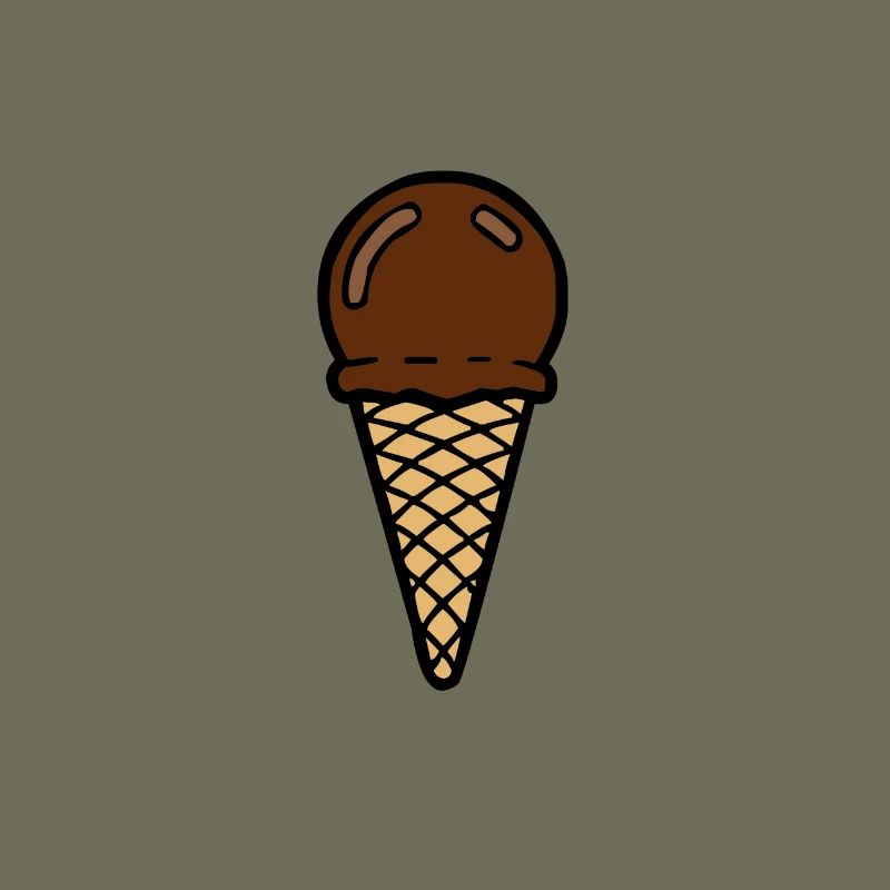 Eis mit Schoko im Sommer