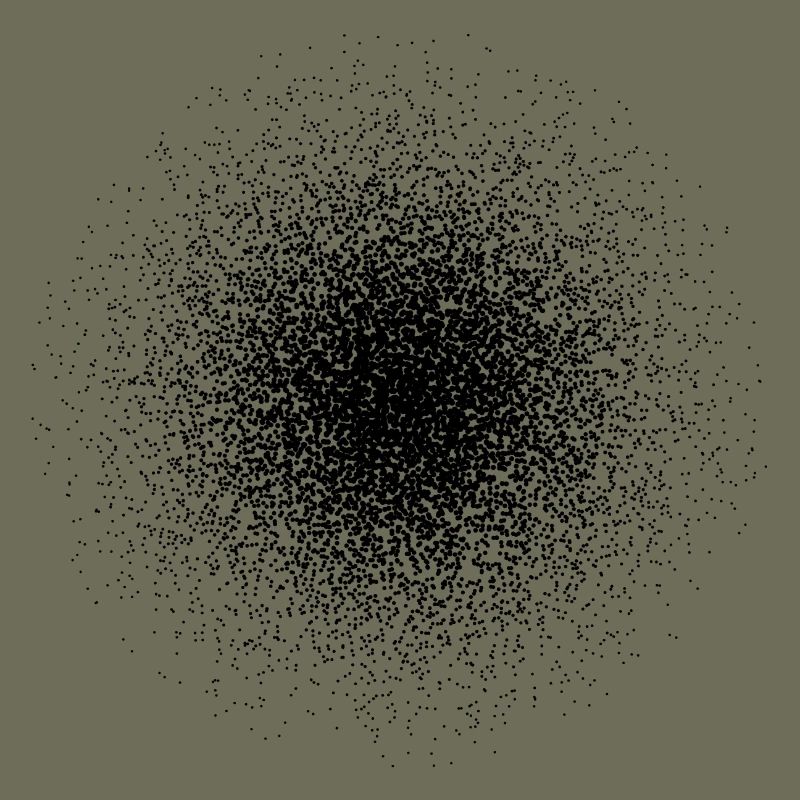 Black point cloud