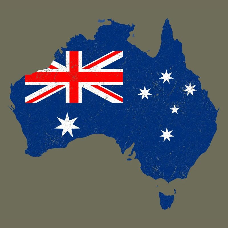 Flag Map of Australia