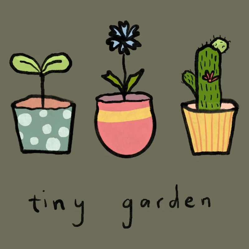 Petits pots de fleurs de jardin