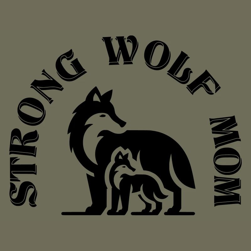 Starke Mama Beste Mama Geschenk Wolf Mutter Kind