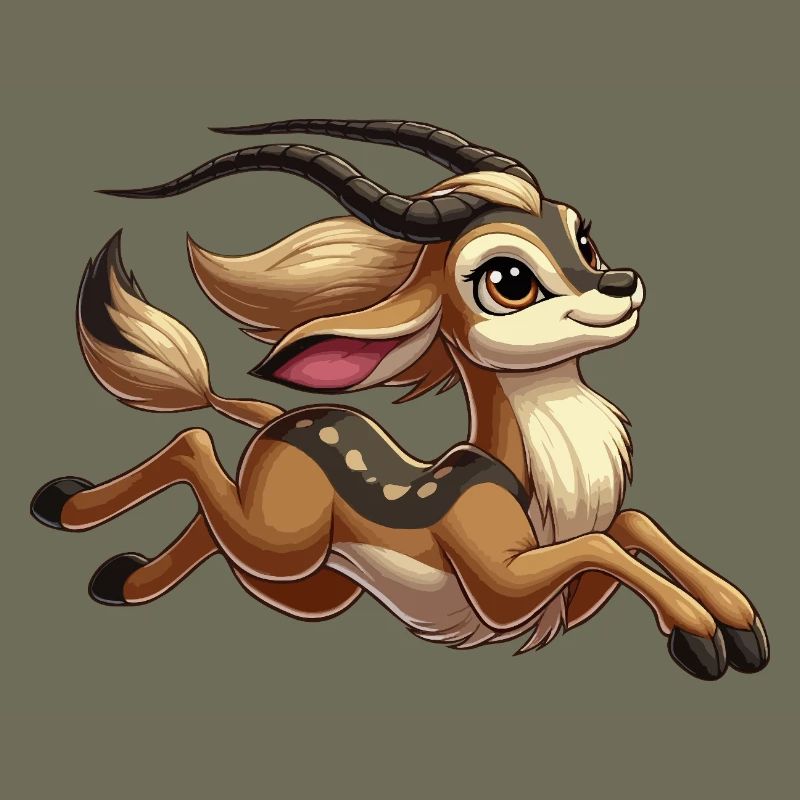 Fille antilope courant