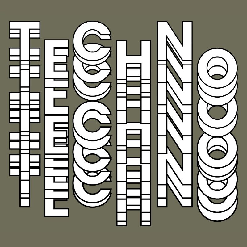 Conception de typographie techno futuriste