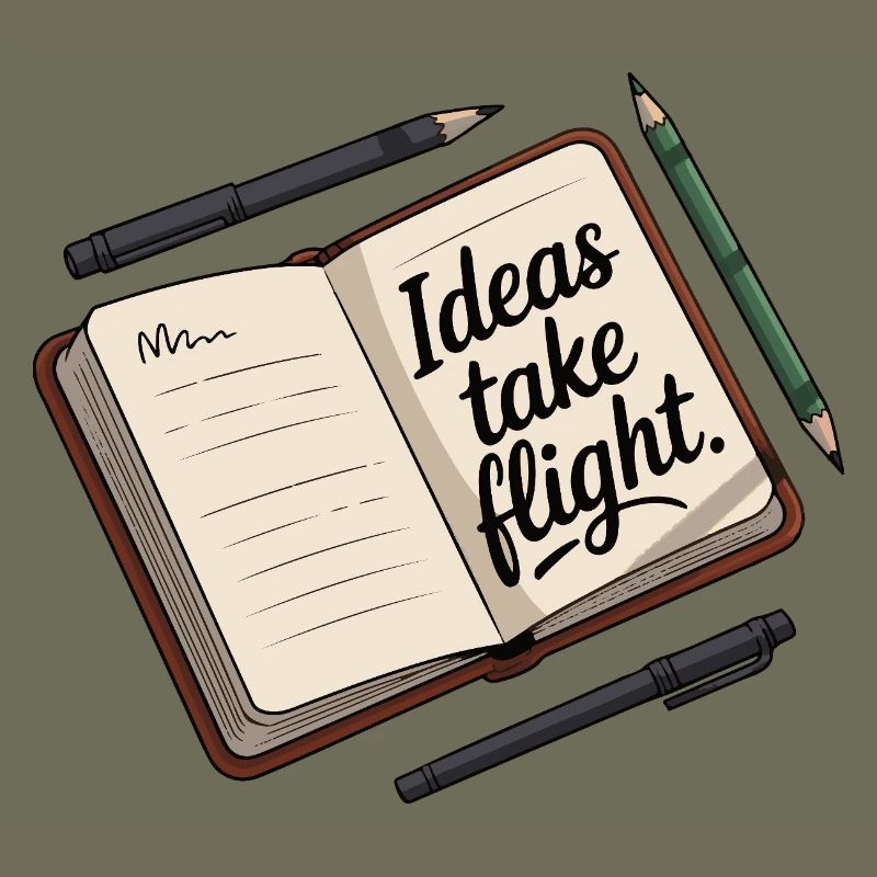 Ideas Take Flight Notebook Art