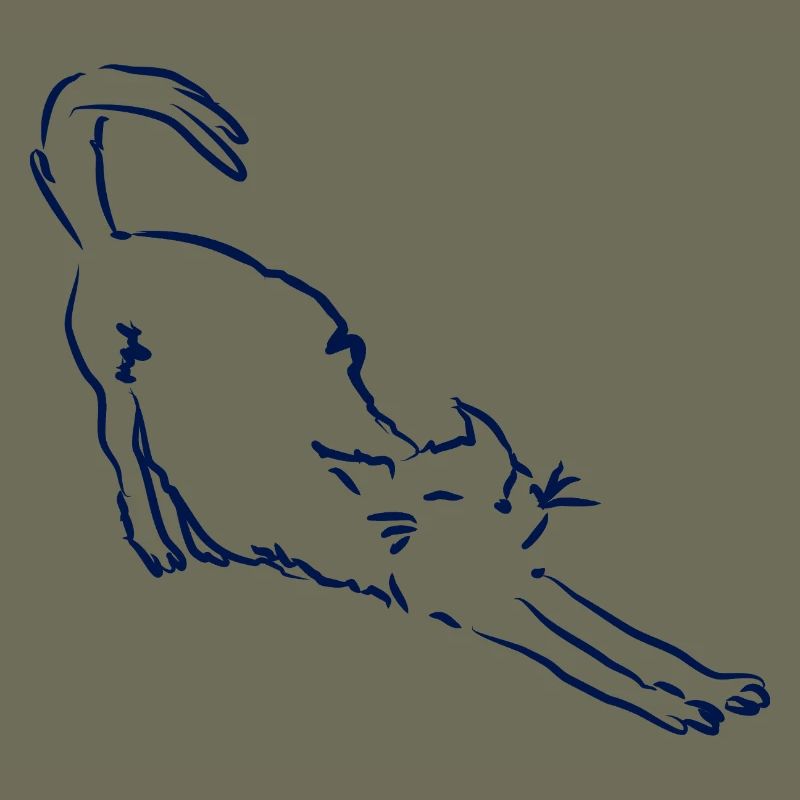 Cat stretches