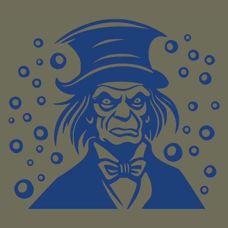 Ebenezer Scrooge Flat Portrait Graphic