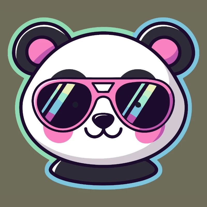 Panda Pop Retro-Pinkbrille