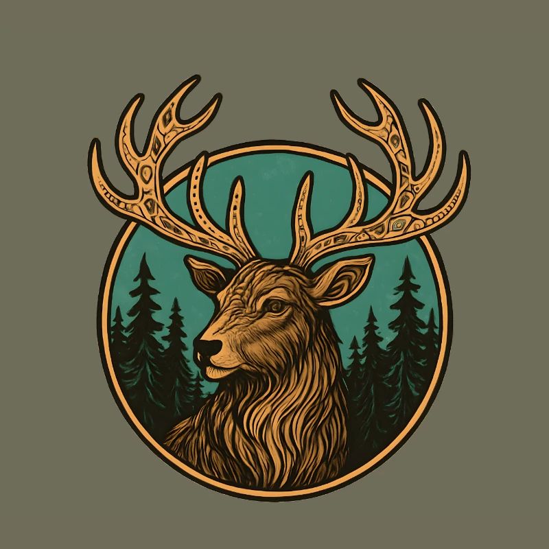 Deer in the Forest Emblem