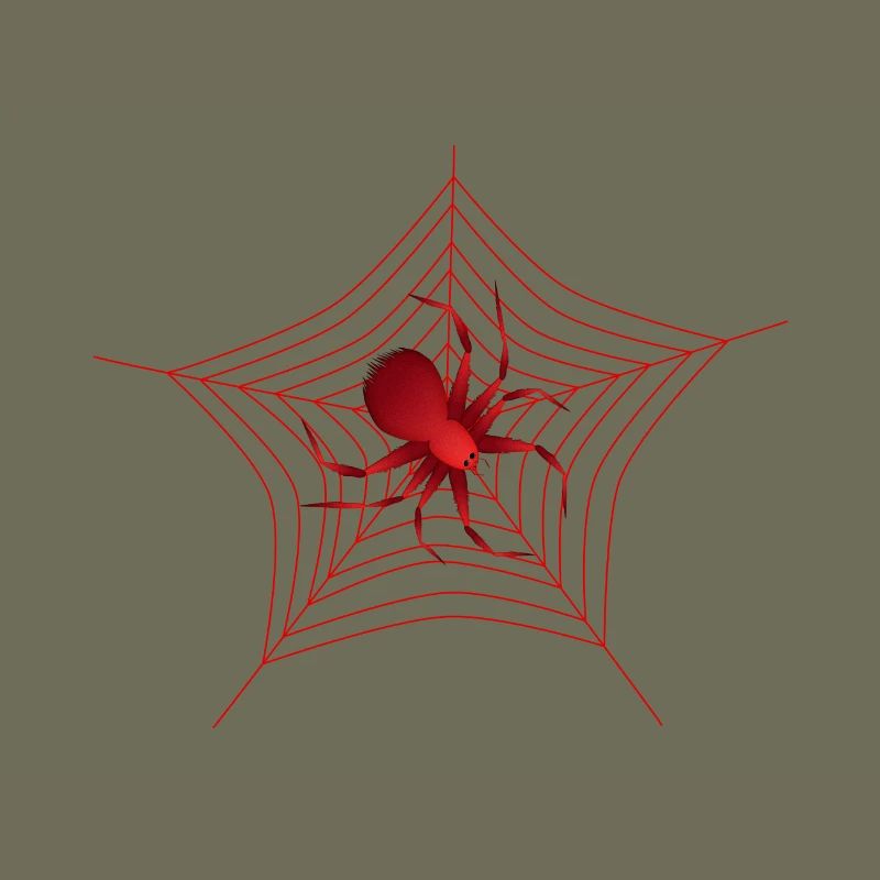 Spider in spider web red spider large spider