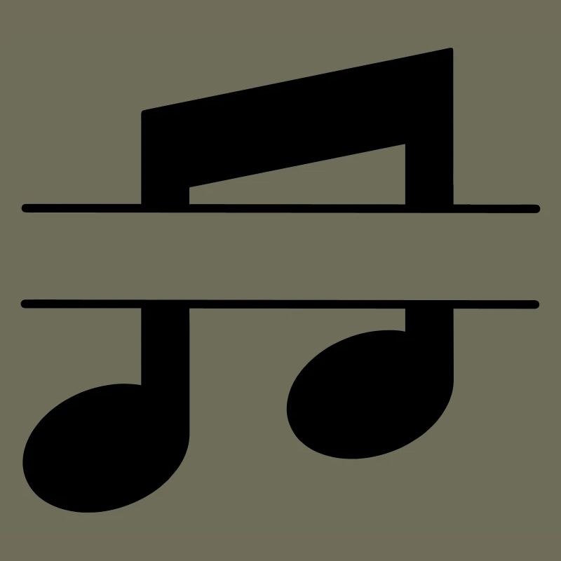 Musical note text banner