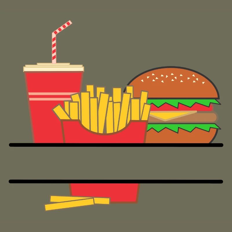 Pommesbuden-Logo oder Restaurant-Emblem